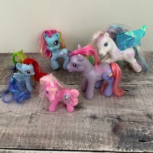 Assorted My Little Pony Hasbro Toy Figures 5" Lot of 5 From Years 2004 2008